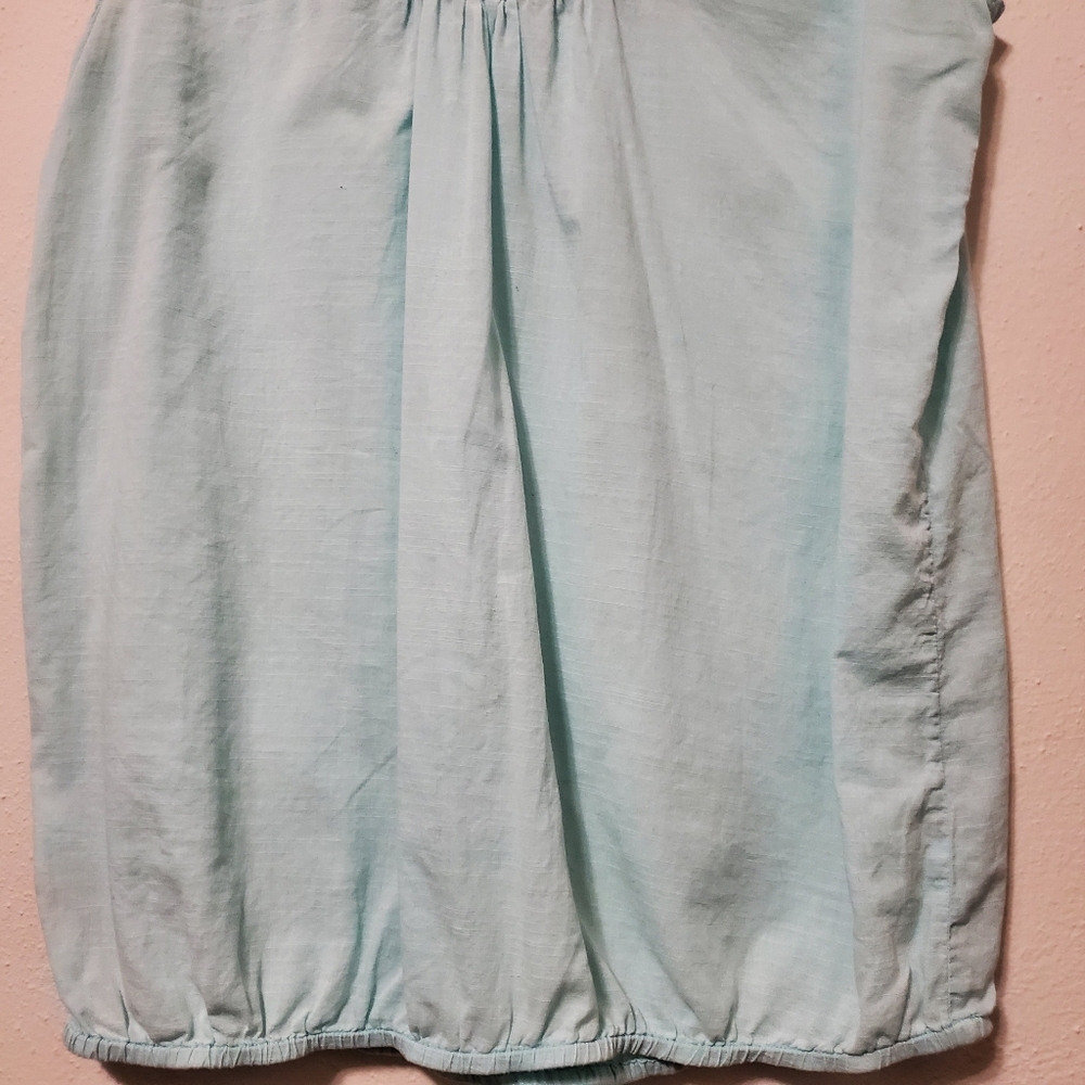 Ruff Hewn Light Blue Partial Button Top - Picture 2 of 6